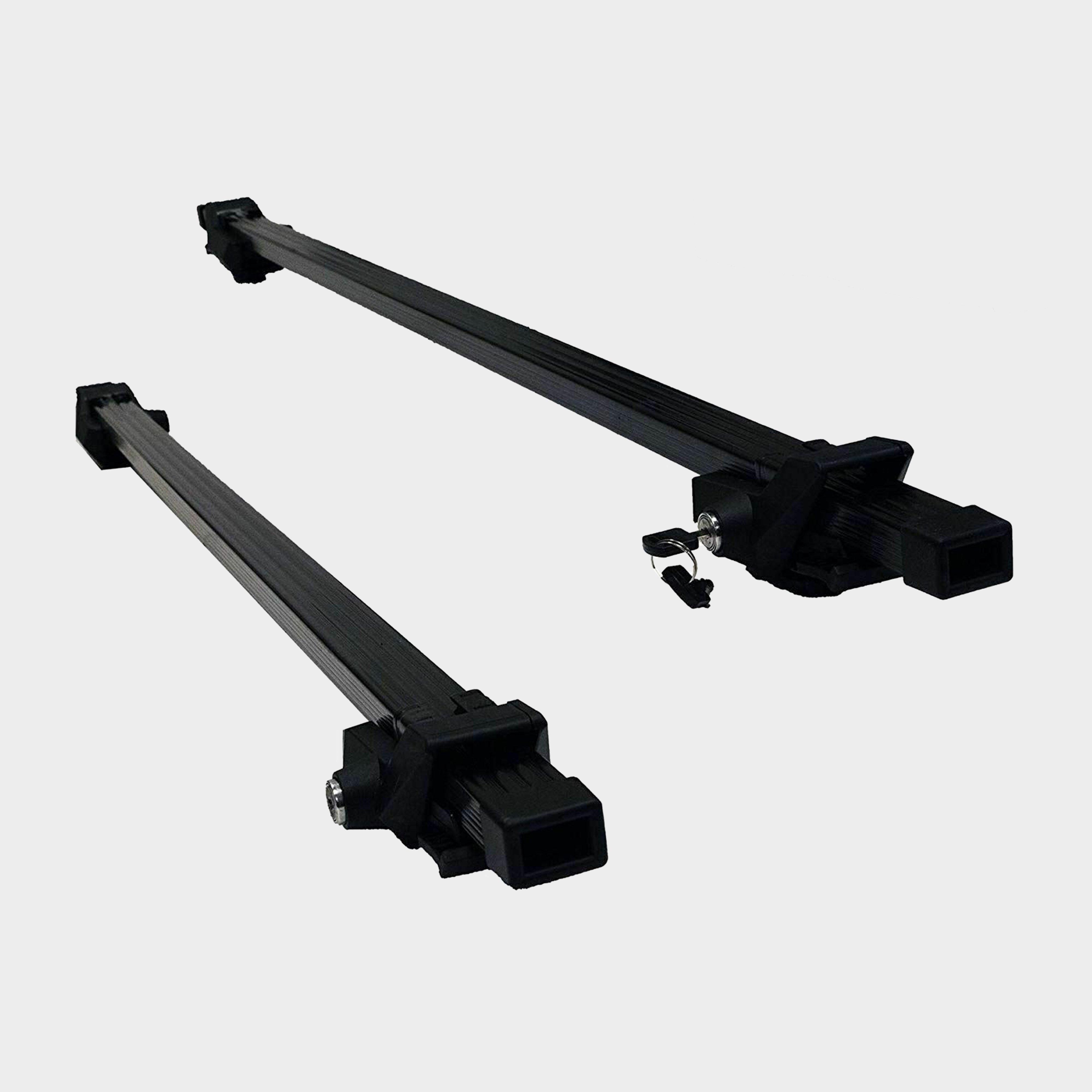 Black Steel Set of 2 Summit SUP-07256S Premium Multi Fit Lockable Roof Bars 